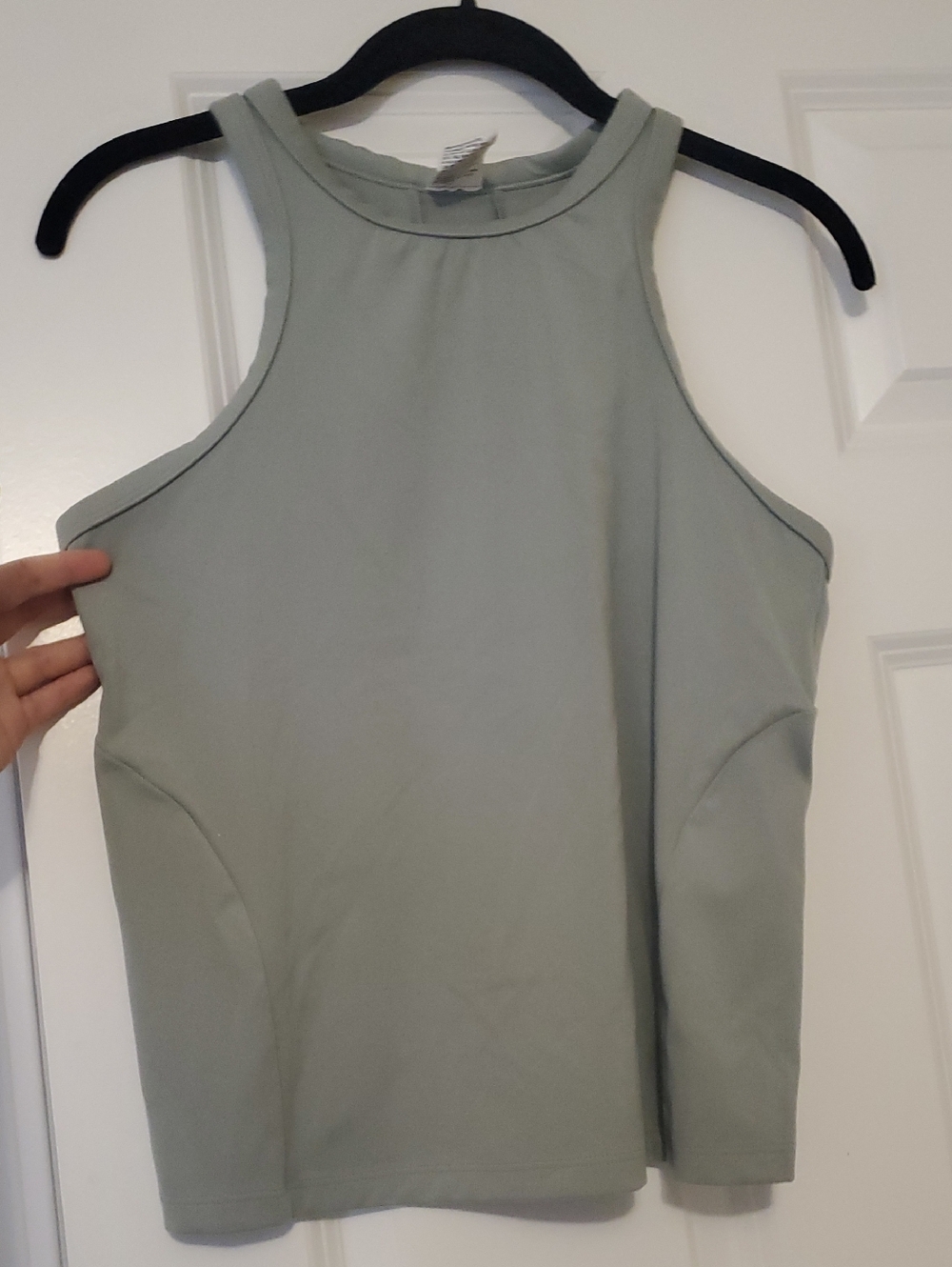 all in motion High-Neck Tank Top in Sage